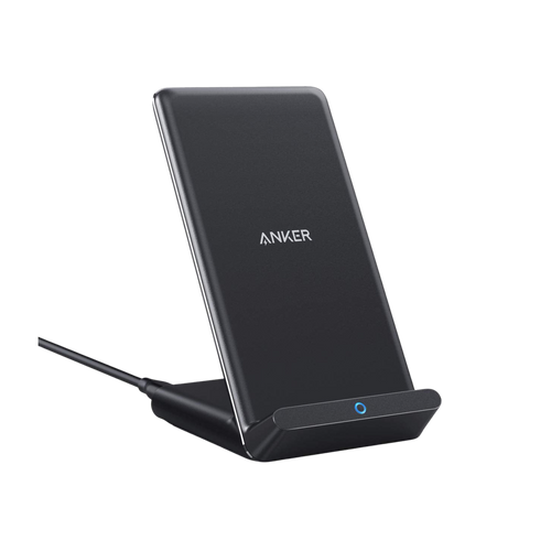 Anker wireless charging stand on a white background