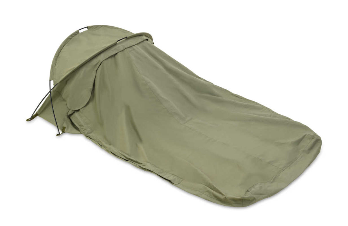 Green camping chair cover on a white background