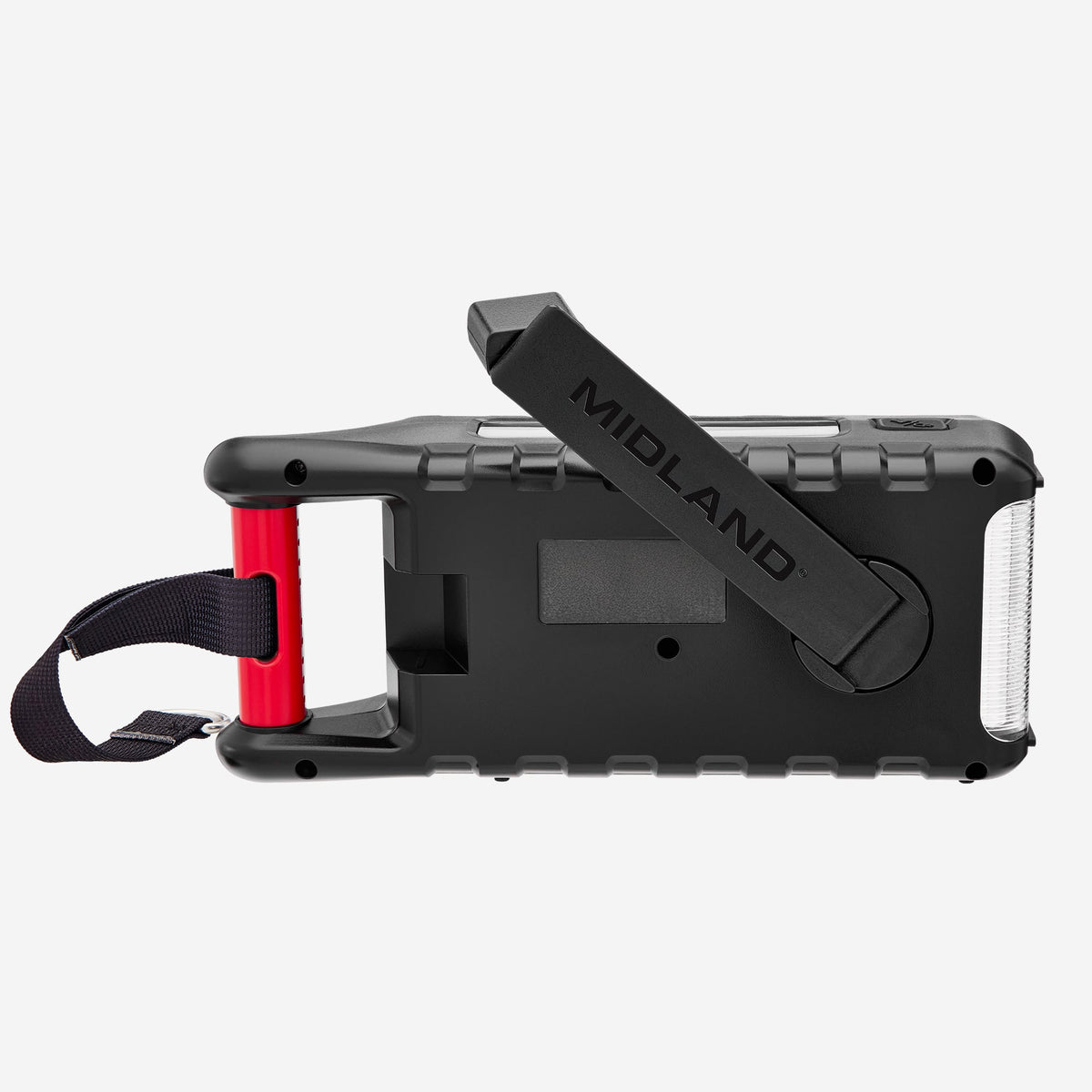 Black and red Midland device on a white background