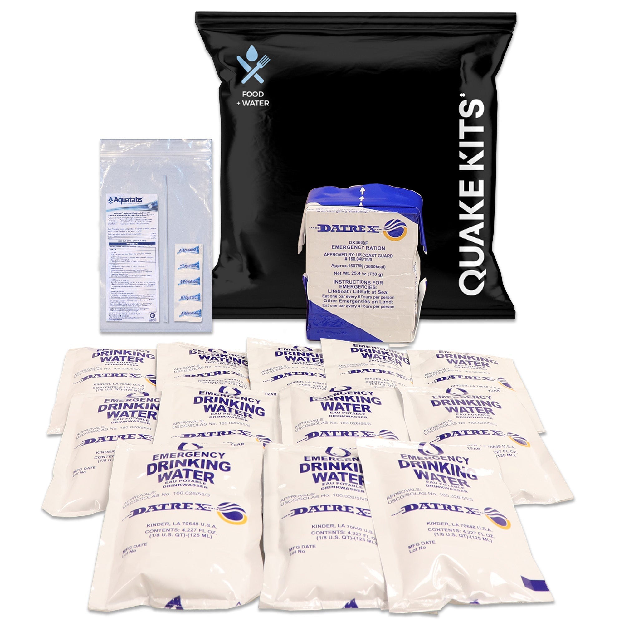 Quake Kits Food and Water Pack