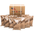 MRE Star military ration packs with a cardboard box on a white background
