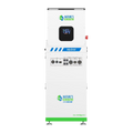 A white Nature's Generator MyGrid Eco-intelligent UHF portable power station with a digital display screen, control panel, and green and blue branding on a solid white background.