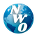 A blue globe graphic with the white letters 'NWO' overlaid across the center, shown on a plain white background.