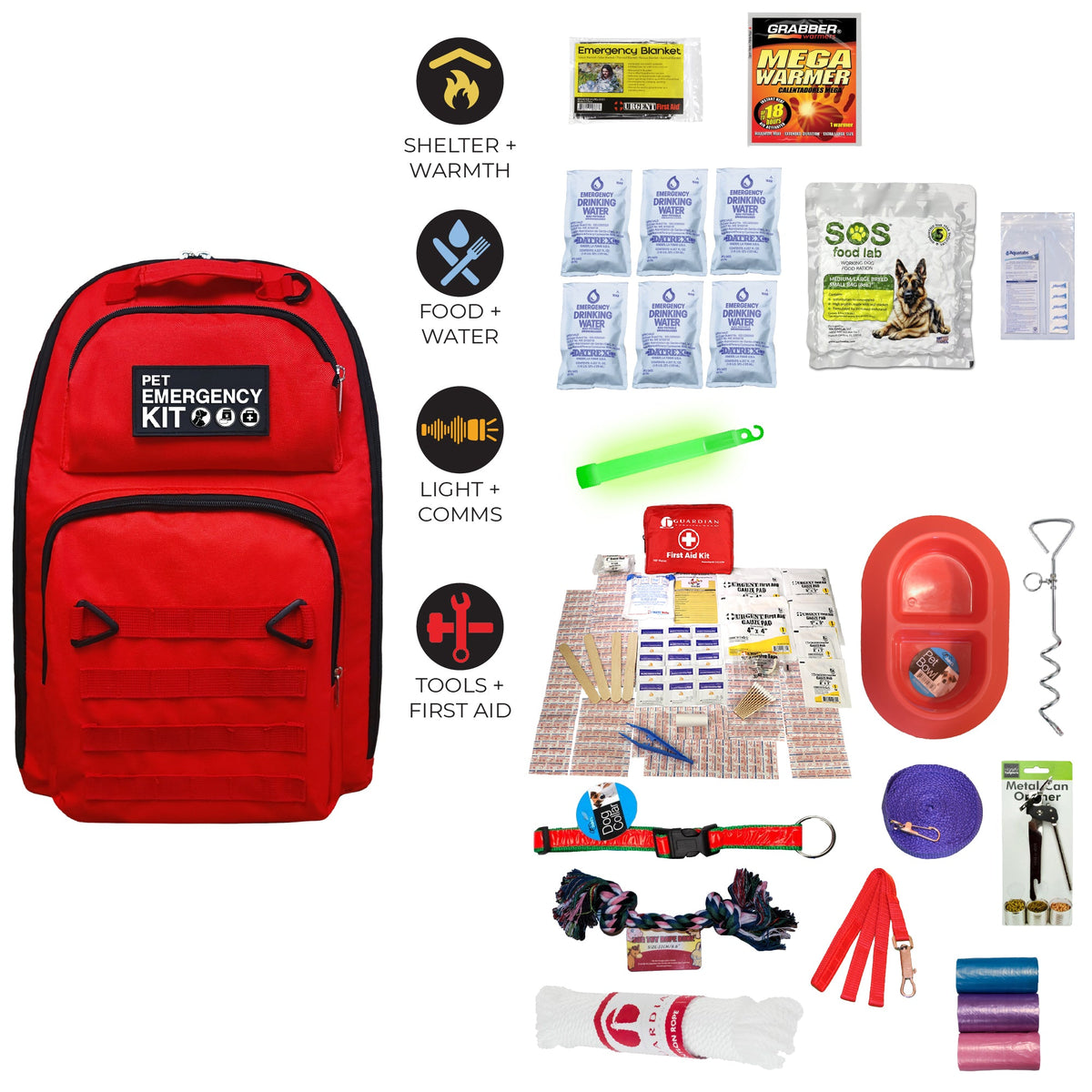 Dog Survival Kit | Deluxe Emergency Go-Bag for Your Dog