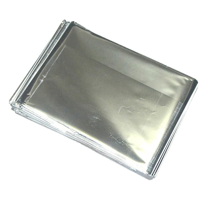 Silver metal wallet on a white background