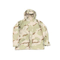Camouflage-patterned jacket on a white background